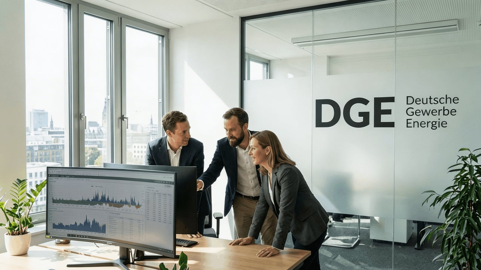DGE-24 Team bei der Energieberatung im Büro