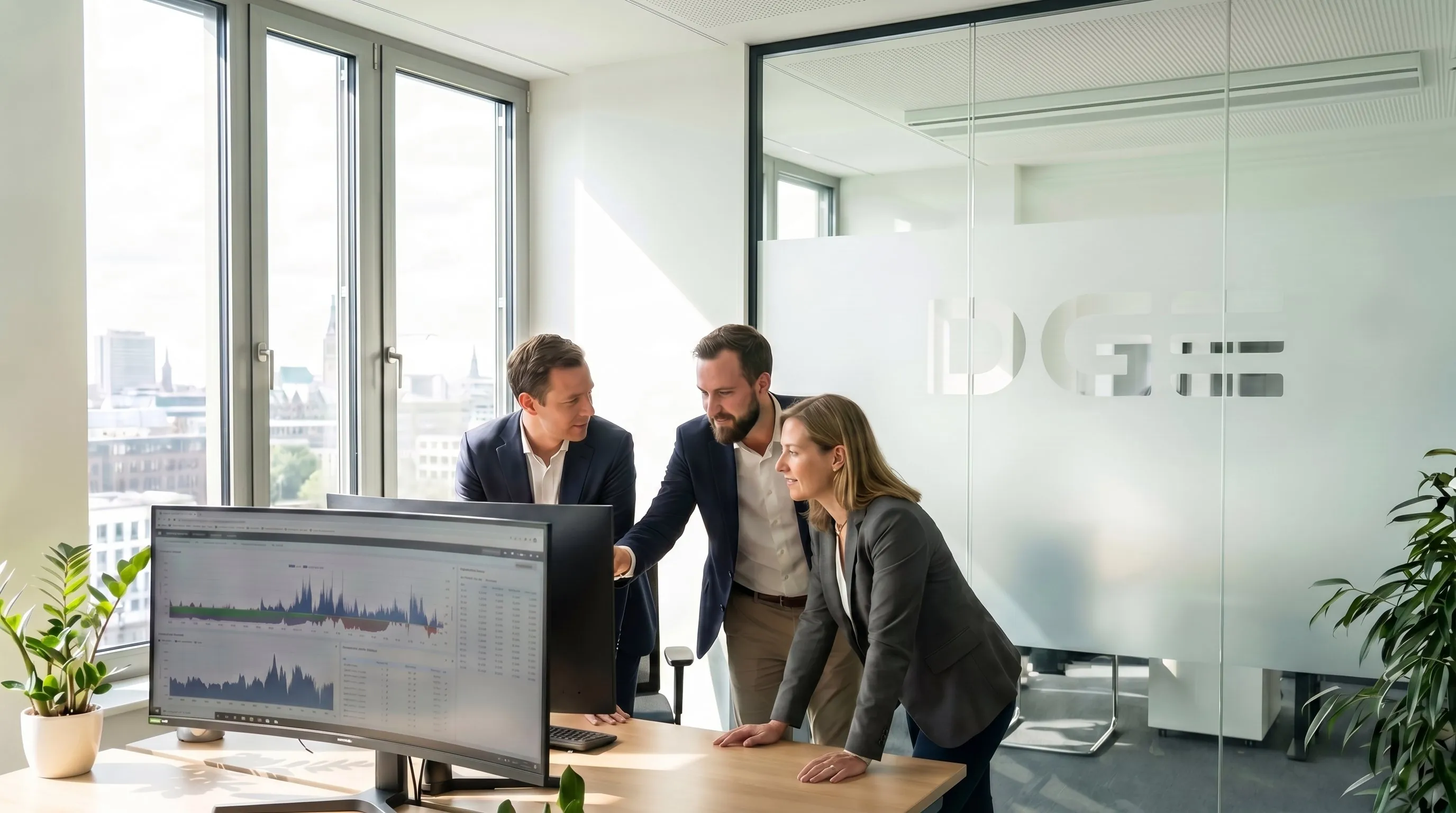 DGE-24 Team im Büro in Hamburg